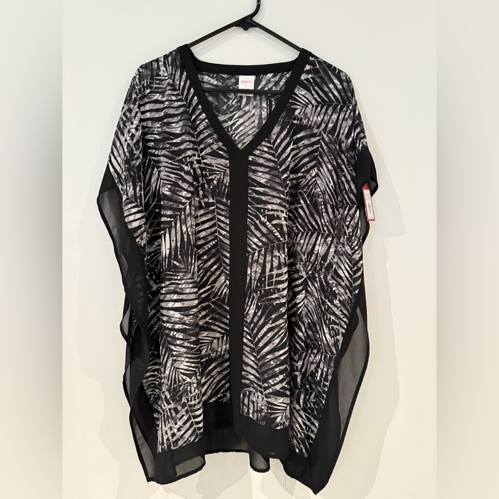 Merona Black and Gray Patterned Top